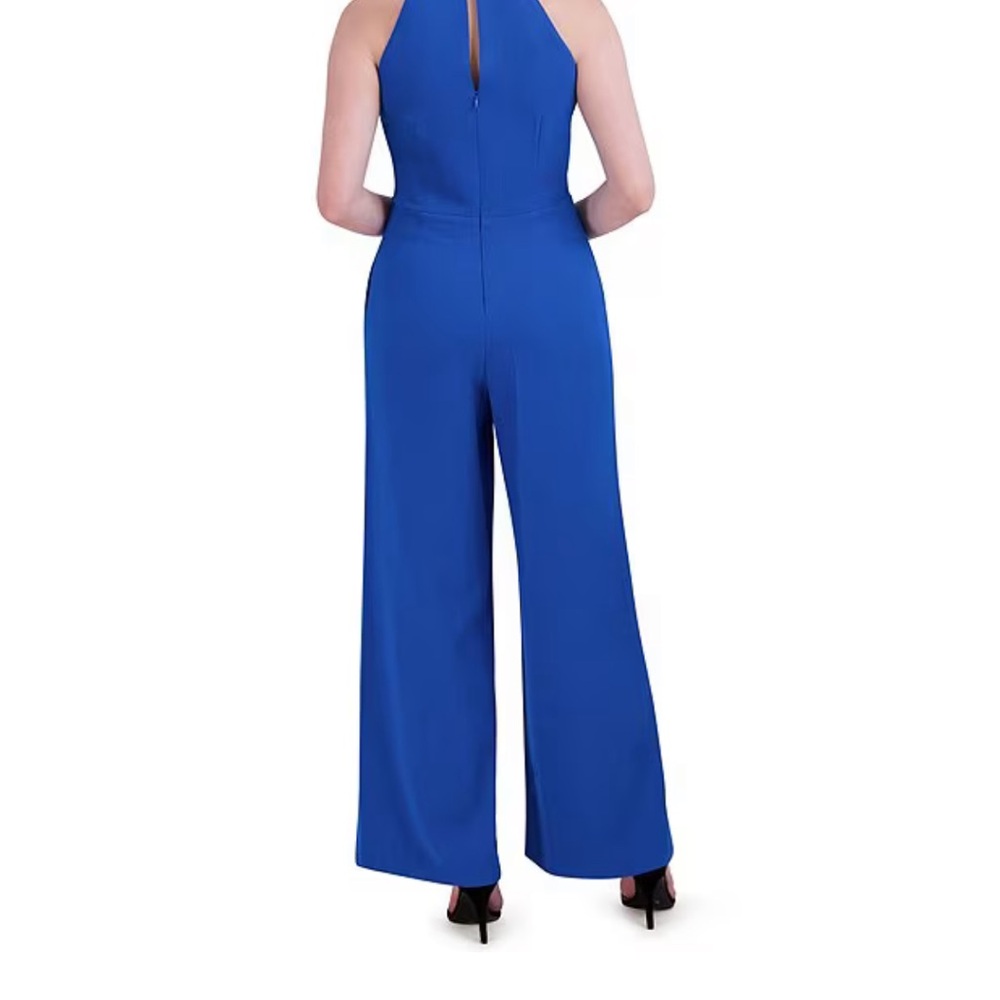 Julia Jordan Cobalt Blue Halter Jumpsuit - Picture 4 of 8